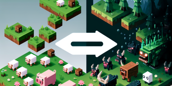 Exploring the Evolution of Minecraft Mobs from Passive Animals to Hostile Creatures